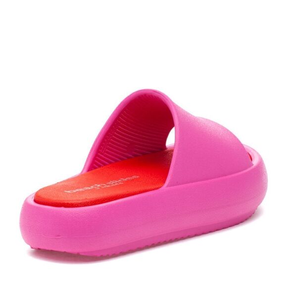 J Slides Beach Slides Squish Sandal in Fuchsia and Red Eva size 8 - Picture 3 of 8